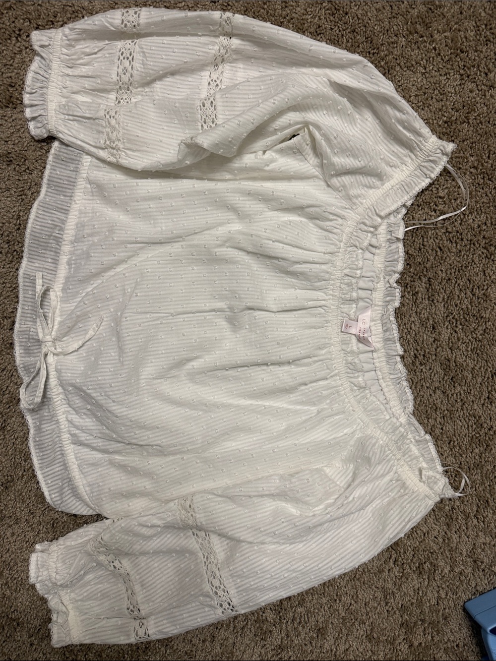White Puff Sleeve Top
